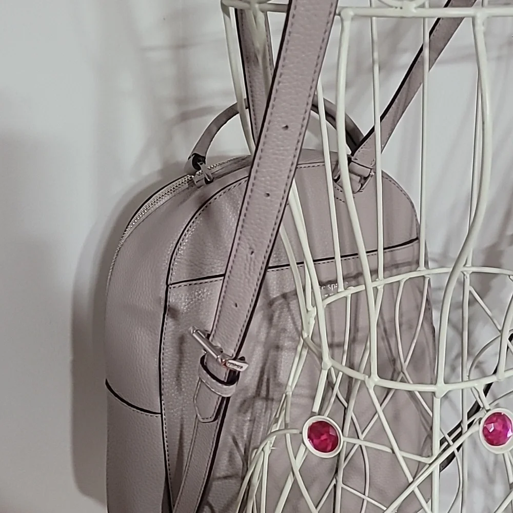 Kate Spade New York Polly Light Grey Backpack Purse Bag ๐ - Picture 9 of 16